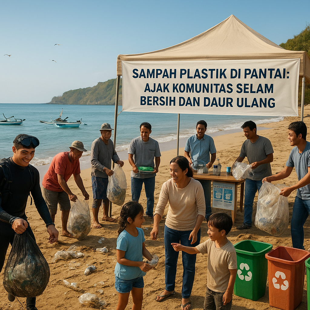 Sampah Plastik di Pantai: Ajak Komunitas Selam Bersih dan Daur Ulang