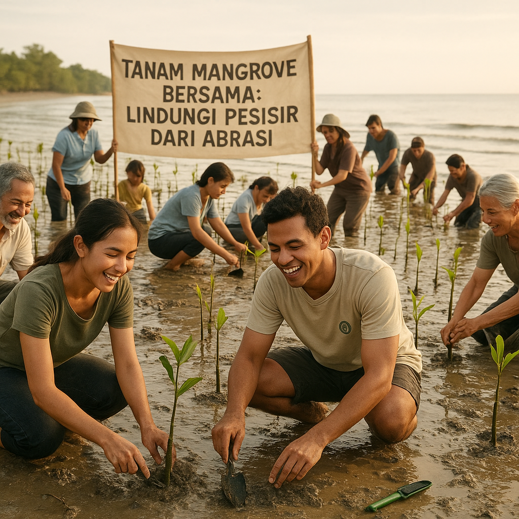 Tanam Mangrove Bersama: Lindungi Pesisir dari Abrasi