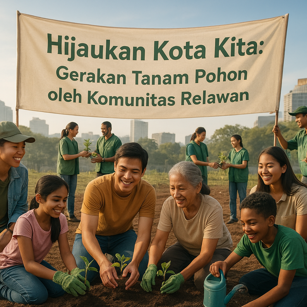 Hijaukan Kota Kita: Gerakan Tanam Pohon oleh Komunitas Relawan