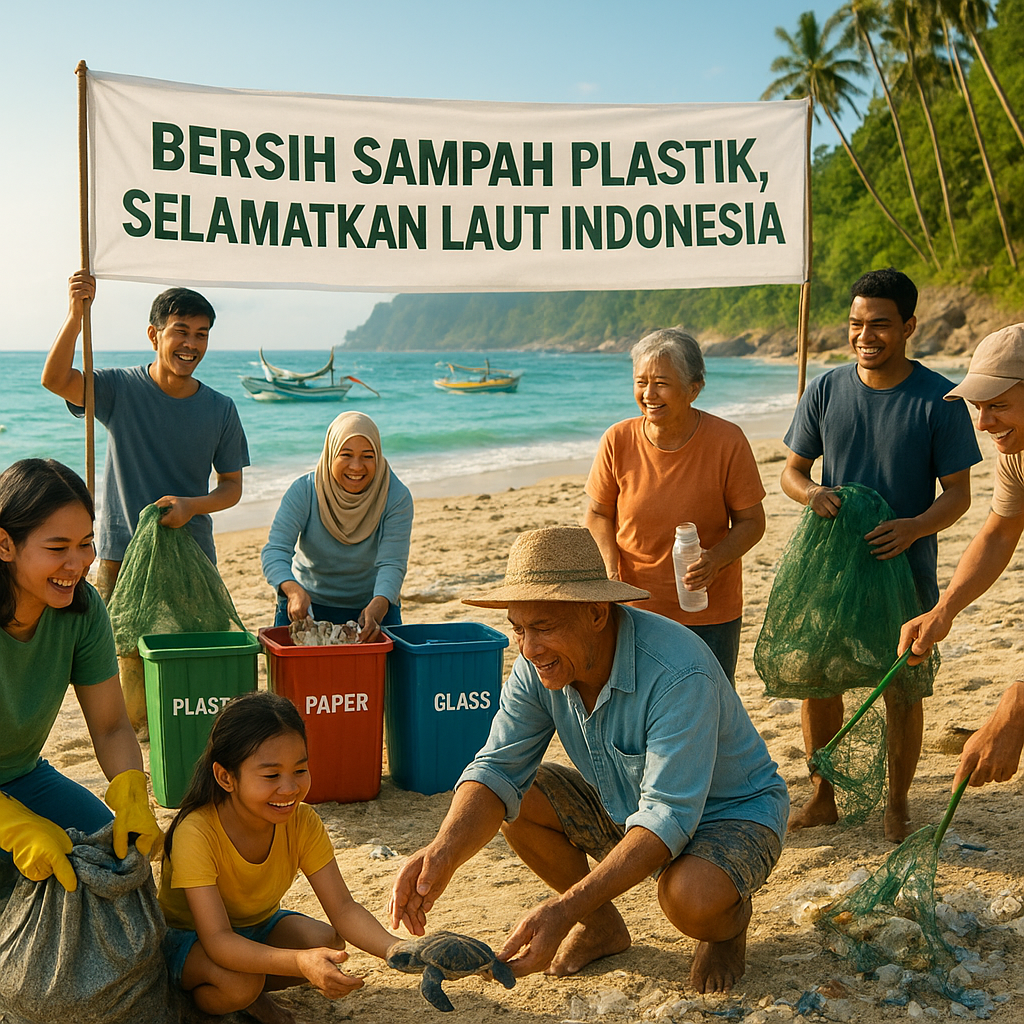 Bersih Sampah Plastik, Selamatkan Laut Indonesia: Kampanye Relawan Pesisir