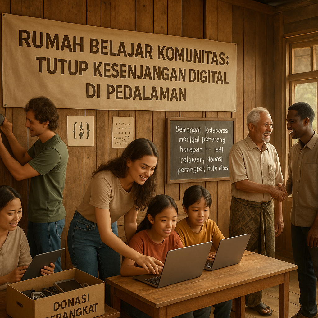 Rumah Belajar Komunitas: Tutup Kesenjangan Digital di Pedalaman