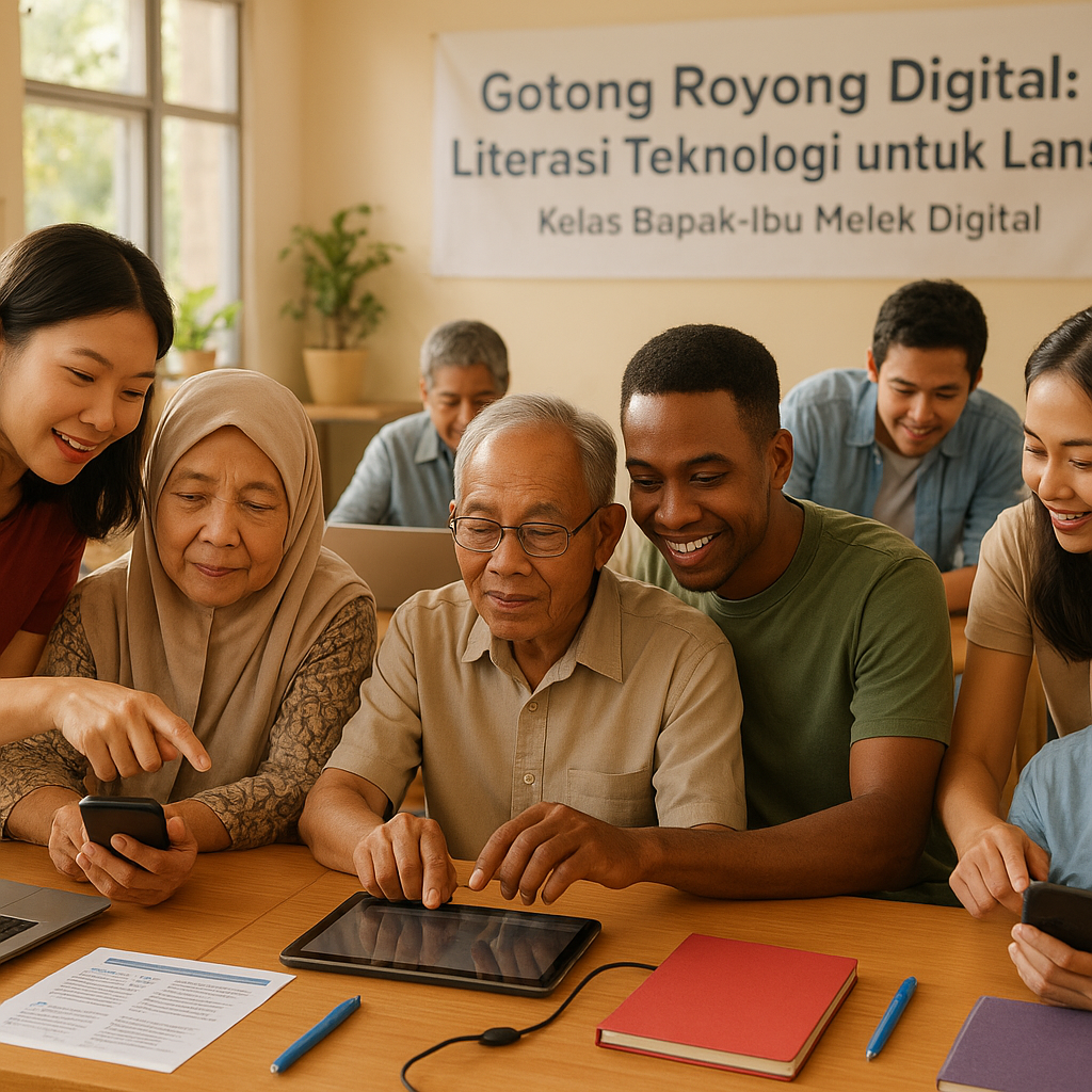 Gotong Royong Digital: Literasi Teknologi untuk Lansia di Era Pelayanan Online