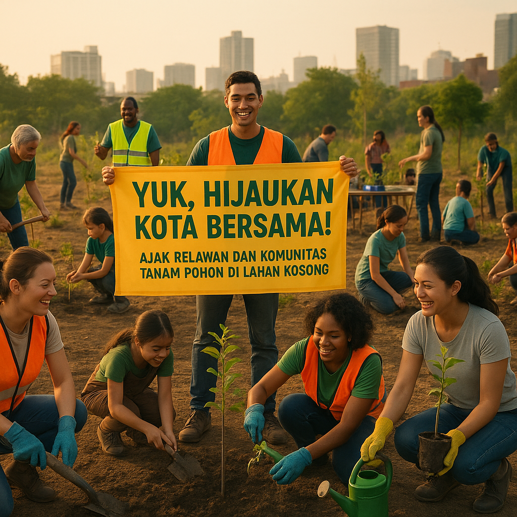 Yuk, Hijaukan Kota Bersama! Ajak Relawan dan Komunitas Tanam Pohon di Lahan Kosong