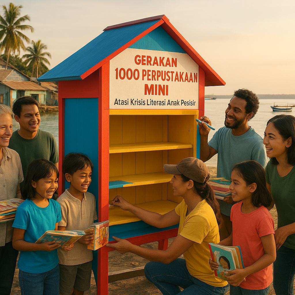 Gerakan 1000 Perpustakaan Mini: Atasi Krisis Literasi Anak Pesisir