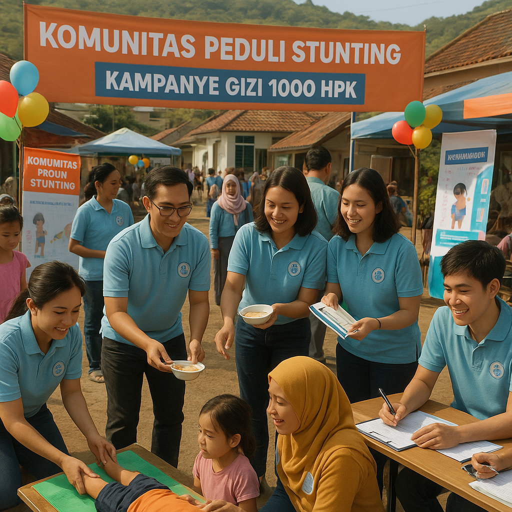 Komunitas Peduli Stunting Gelar Kampanye Gizi 1000 HPK di Cianjur