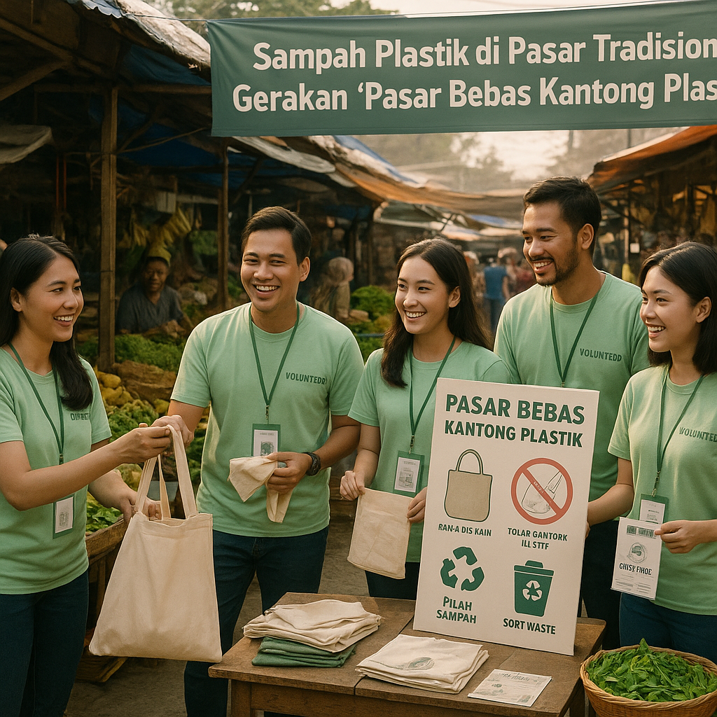 Sampah Plastik di Pasar Tradisional: Gerakan 'Pasar Bebas Kantong Plastik' dan Edukasi Pedagang