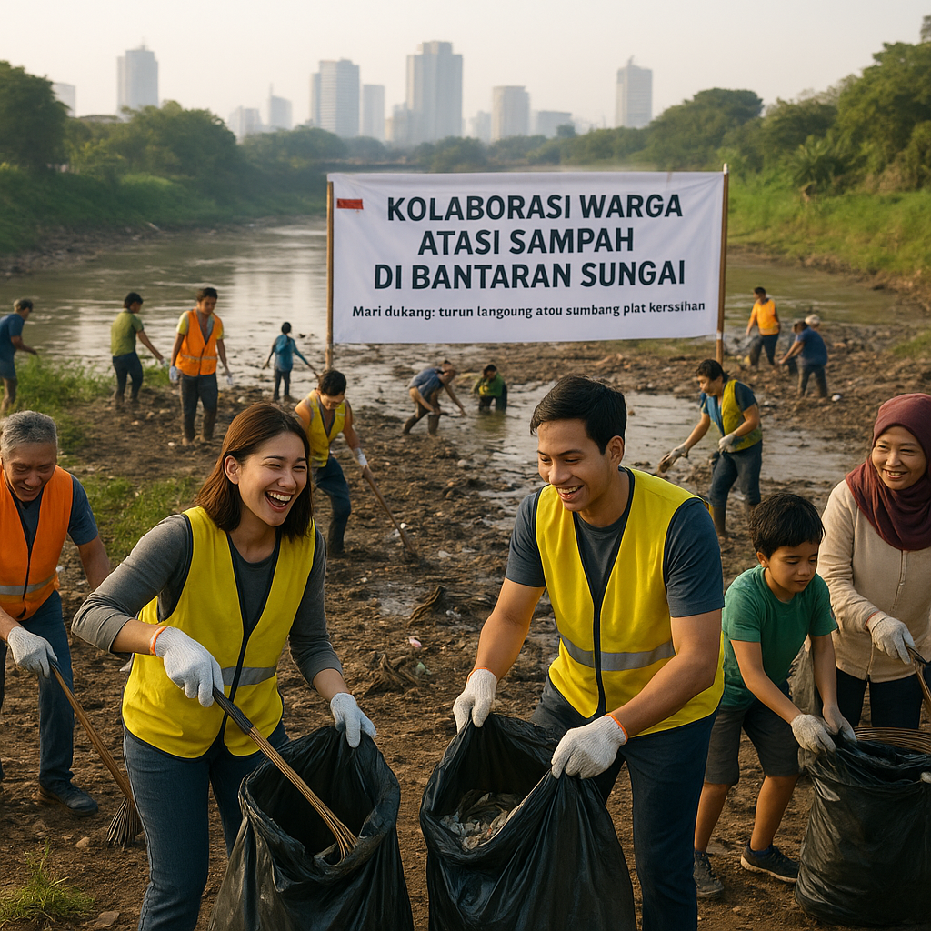 Kolaborasi Warga Atasi Sampah di Bantaran Sungai