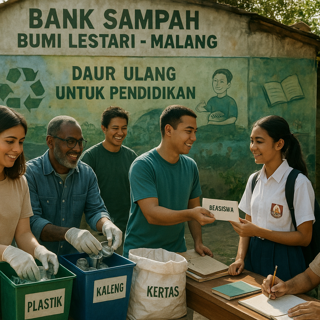 Bank Sampah Komunitas Daur Ulang Jadi Bantuan Pendidikan