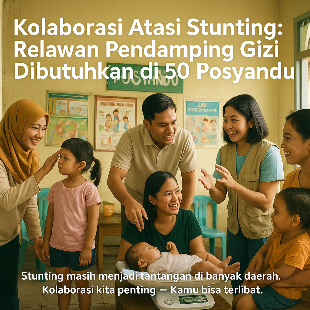 Kolaborasi Atasi Stunting: Relawan Pendamping Gizi Dibutuhkan di 50 Posyandu