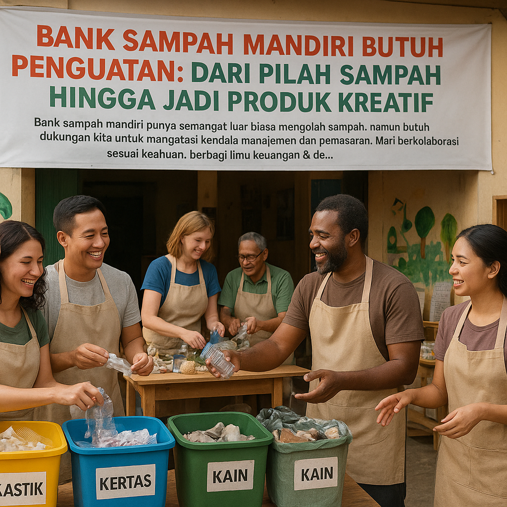 Bank Sampah Mandiri Butuh Penguatan: Dari Pilah Sampah hingga Jadi Produk Kreatif