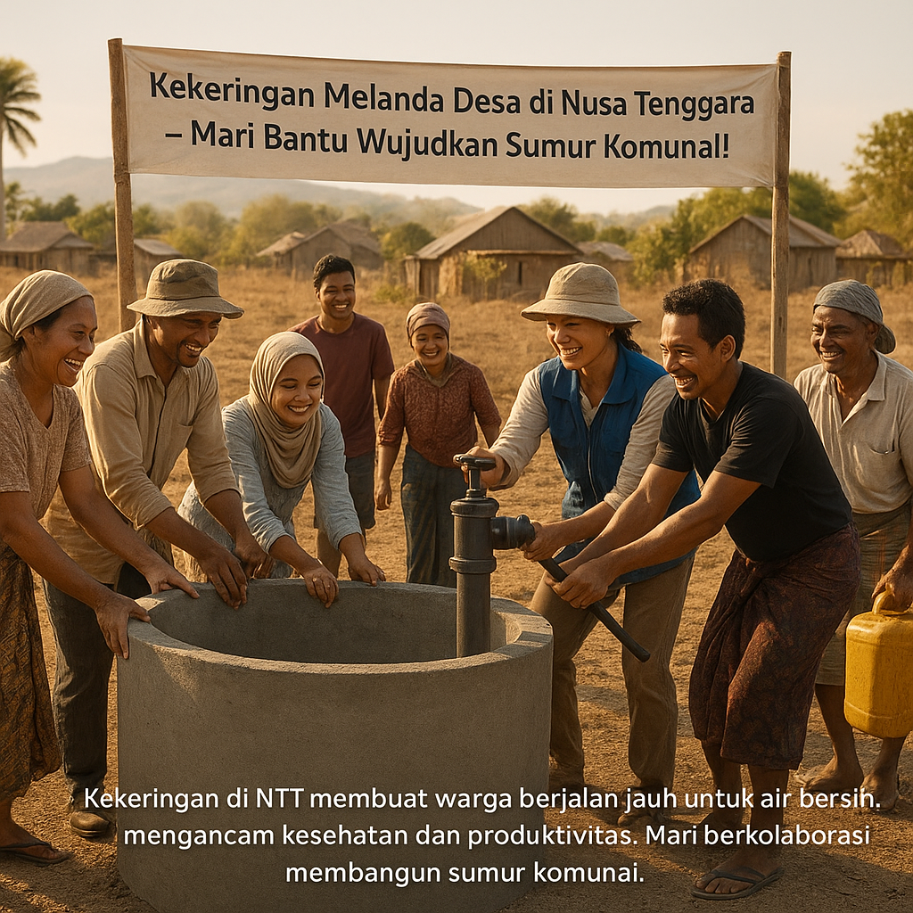 Kekeringan Melanda Desa di Nusa Tenggara, Mari Bantu Wujudkan Sumur Komunal!
