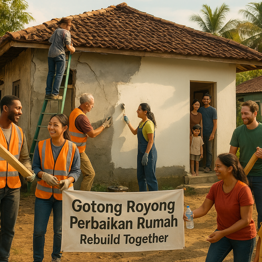 Gotong Royong Perbaikan Rumah Warga Terdampak Bencana: Dari Trauma ke Tempat Tinggal Layak