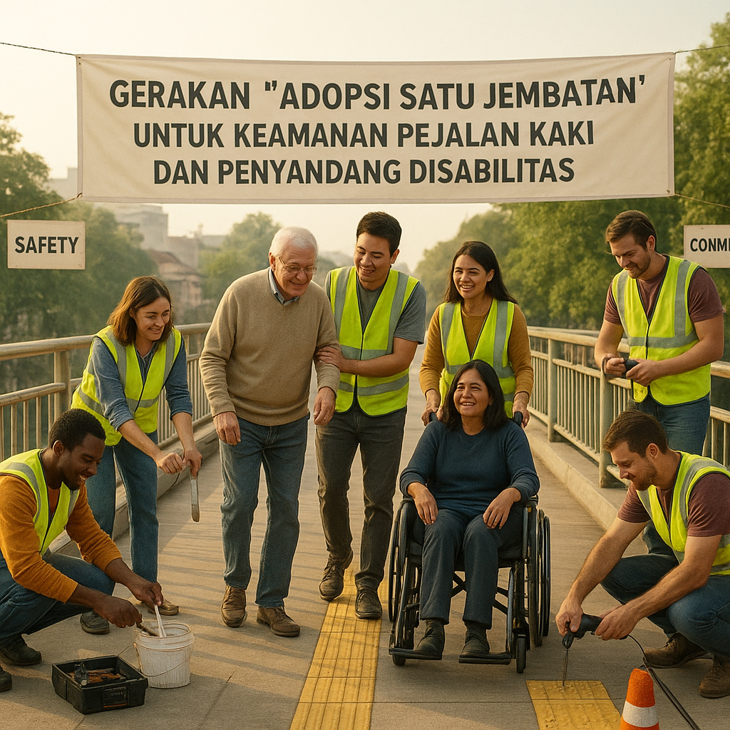 Gerakan 'Adopsi Satu Jembatan' untuk Keamanan Pejalan Kaki dan Penyandang Disabilitas