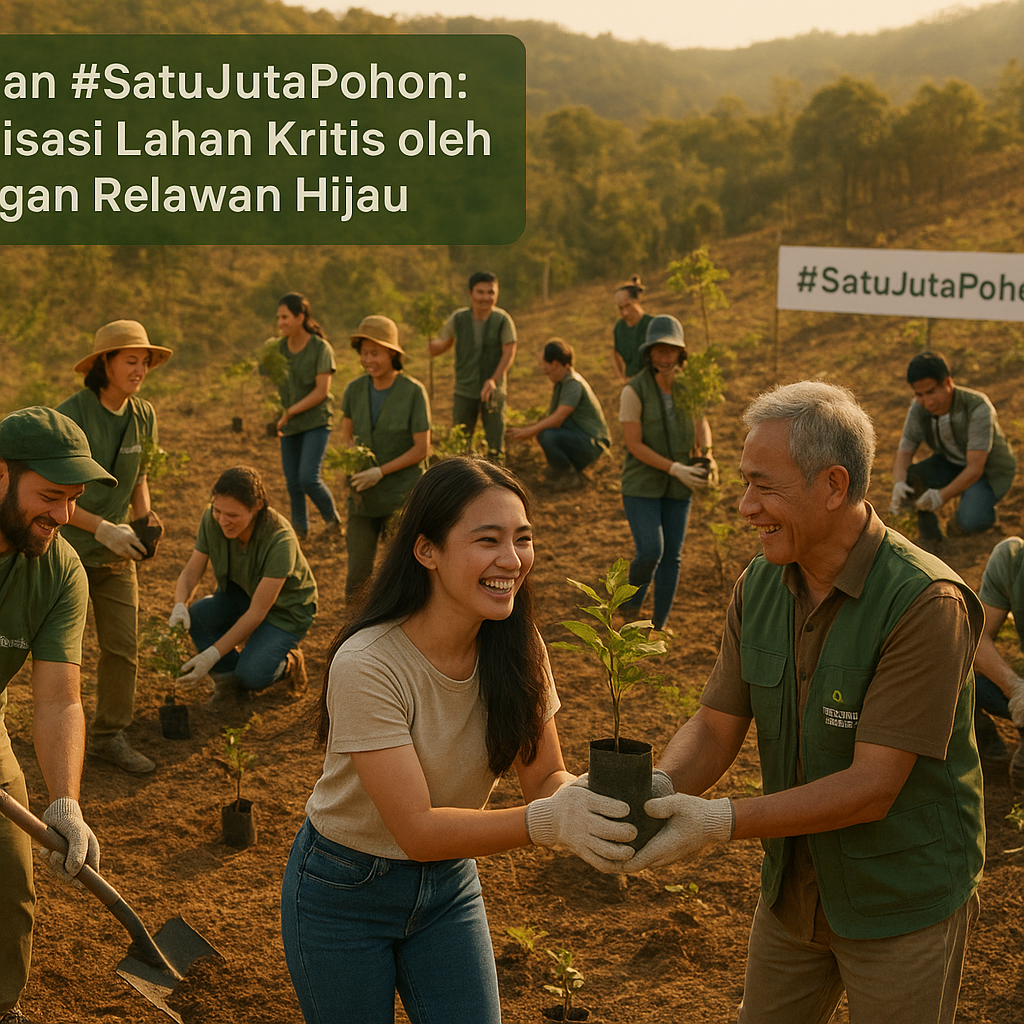 Gerakan #SatuJutaPohon: Reboisasi Lahan Kritis oleh Jaringan Relawan Hijau