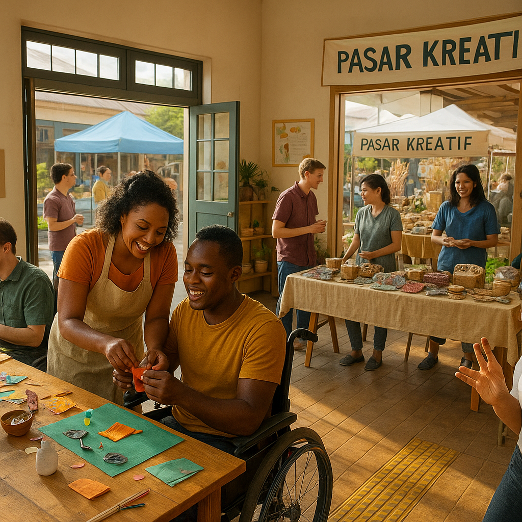 Pemberdayaan Disabilitas melalui Keterampilan: Workshop dan Pasar Kreatif Bersama