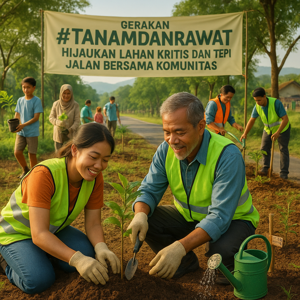 Gerakan #TanamDanRawat: Hijaukan Lahan Kritis dan Tepi Jalan Bersama Komunitas