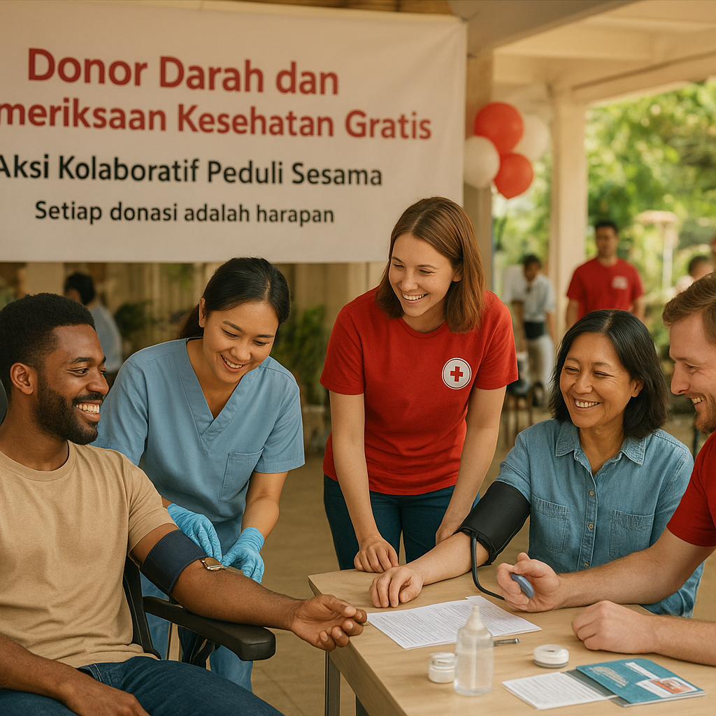 Donor Darah dan Pemeriksaan Kesehatan Gratis: Aksi Kolaboratif Peduli Sesama