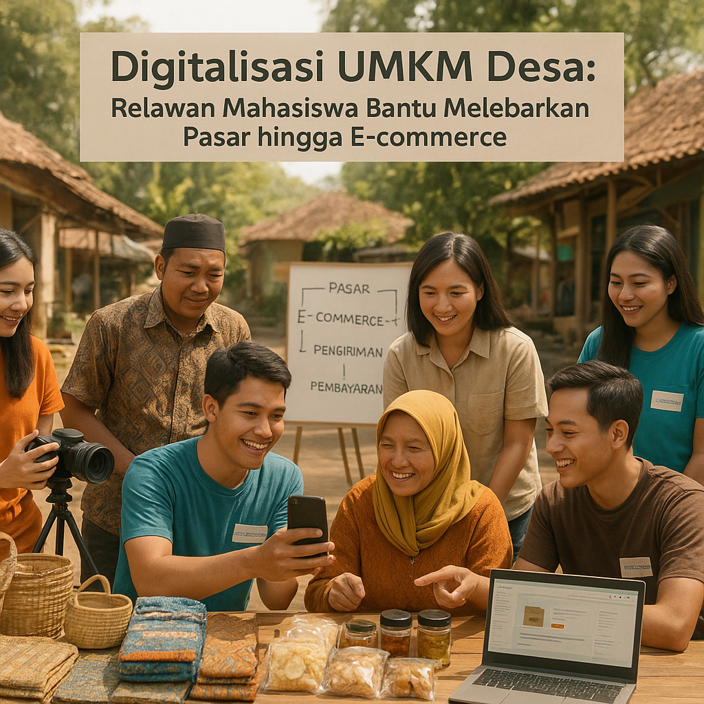 Digitalisasi UMKM Desa: Relawan Mahasiswa Bantu Melebarkan Pasar hingga E-commerce