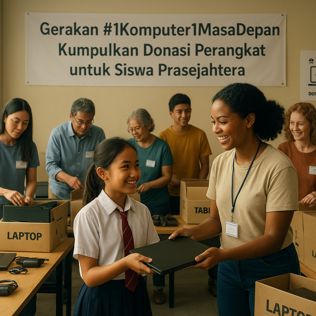 Gerakan #1Komputer1MasaDepan: Kumpulkan Donasi Perangkat untuk Siswa Prasejahtera