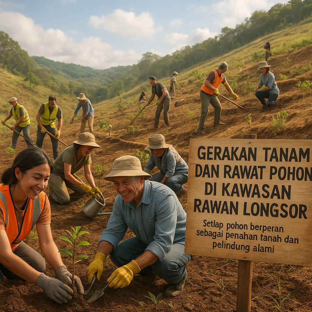 Gerakan Tanam dan Rawat Pohon di Kawasan Rawan Longsor