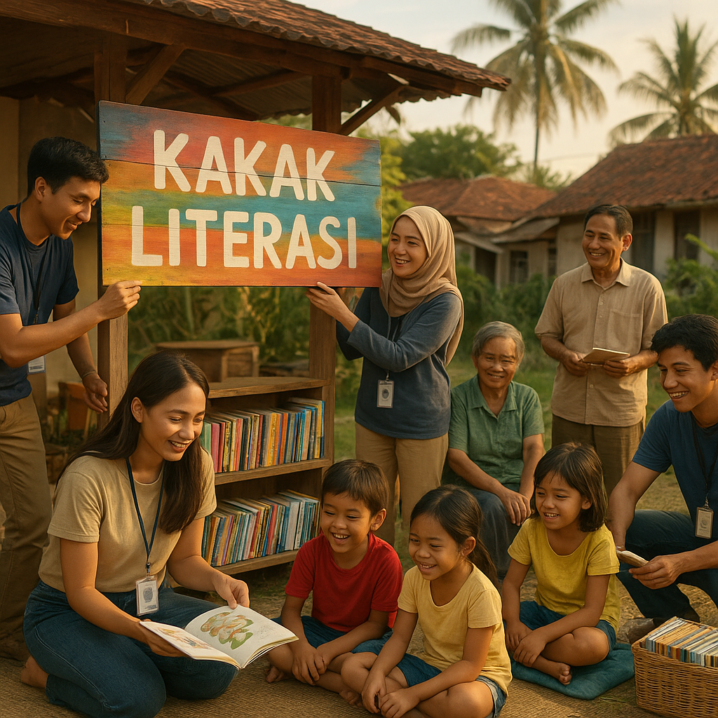 Minat Baca Anak Rendah, Gerakan 'Kakak Literasi: Relawan Bacakan Buku & Hidupkan Pojok Baca Kampung'