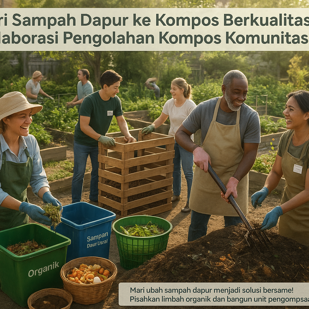 Dari Sampah Dapur ke Kompos Berkualitas: Kolaborasi Pengolahan Kompos Komunitas