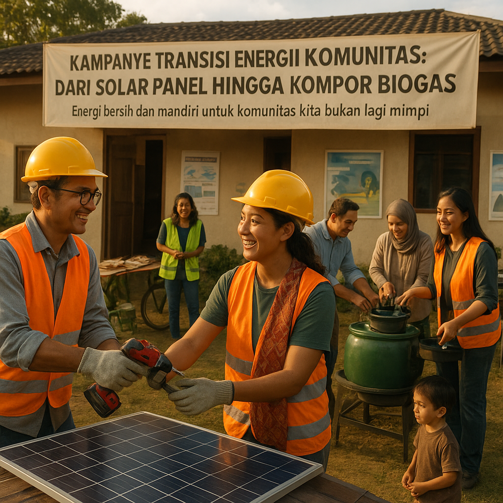 Kampanye Transisi Energi Komunitas: Dari Solar Panel hingga Kompor Biogas