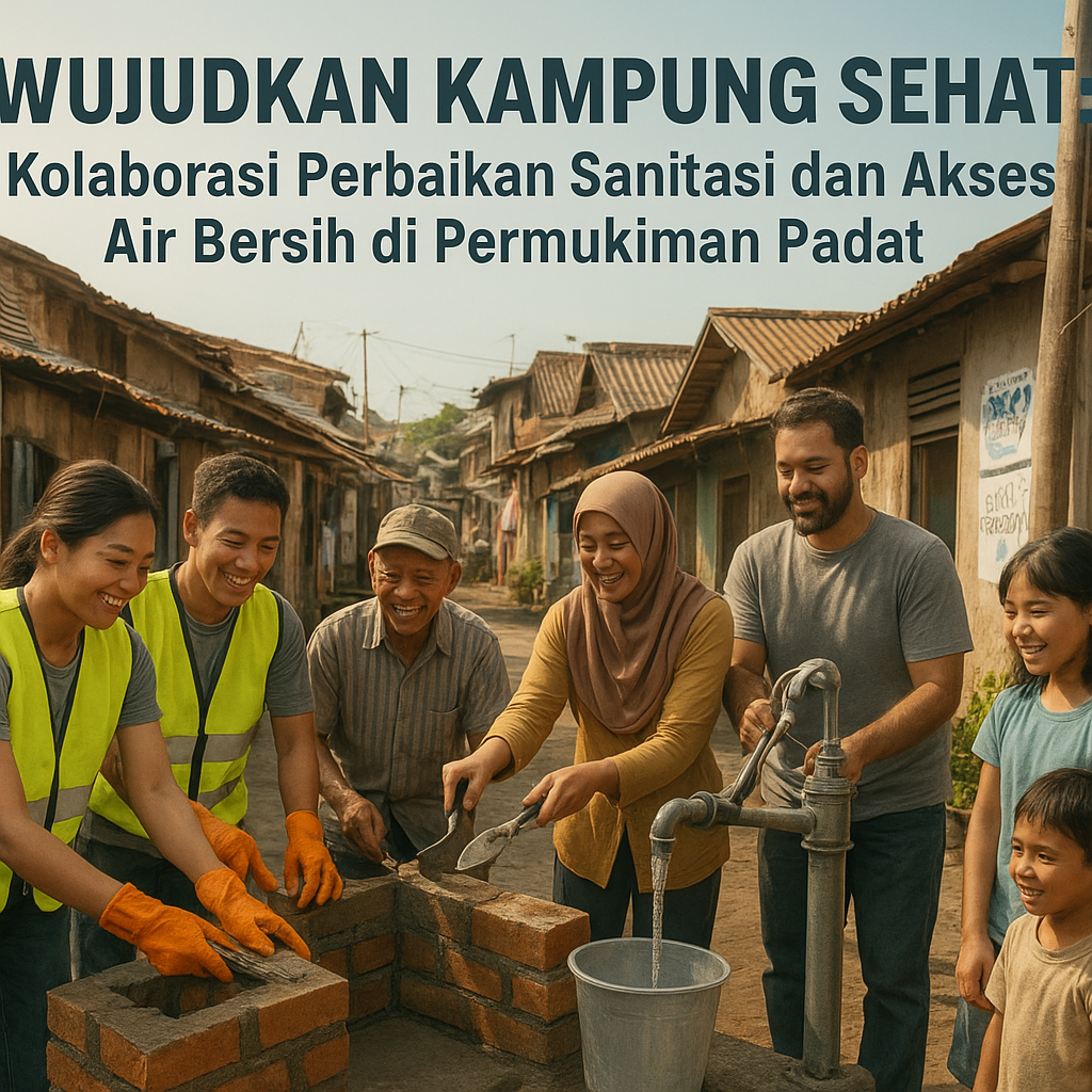 Wujudkan Kampung Sehat: Kolaborasi Perbaikan Sanitasi dan Akses Air Bersih di Permukiman Padat