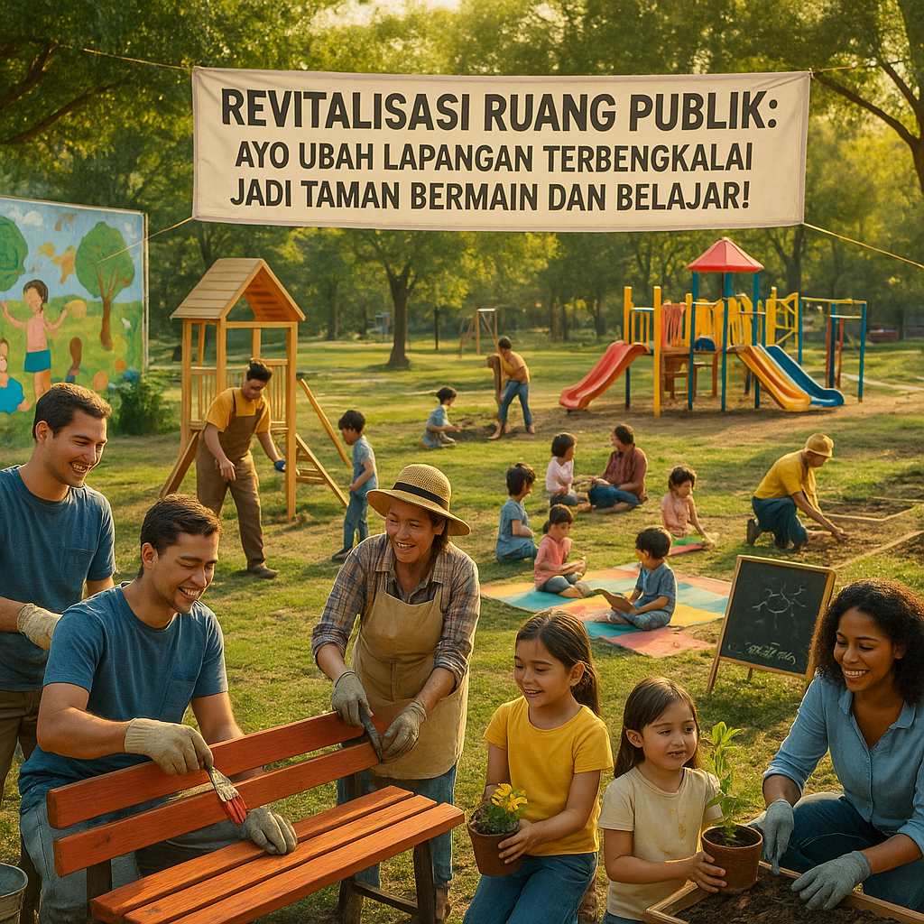 Revitalisasi Ruang Publik: Ayo Ubah Lapangan Terbengkalai Jadi Taman Bermain dan Belajar!