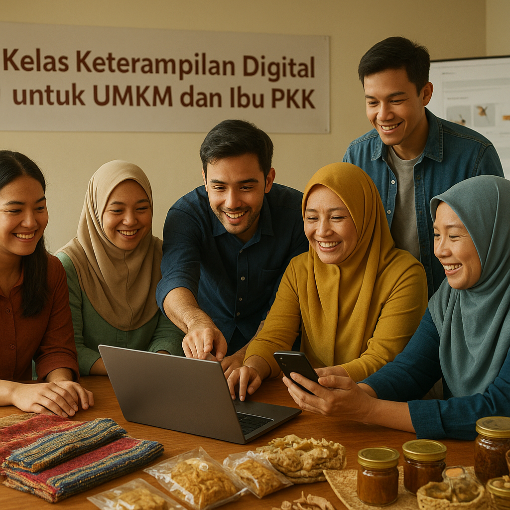 Kelas Keterampilan Digital untuk UMKM dan Ibu PKK: Bangun Pasar Online Komunitas