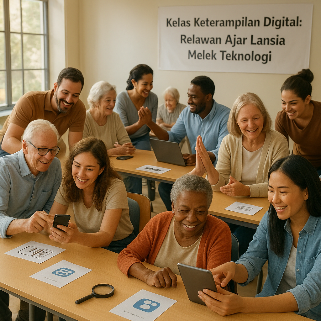Kelas Keterampilan Digital: Relawan Ajar Lansia Melek Teknologi