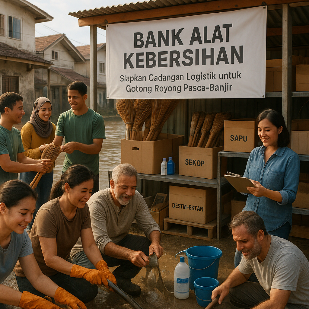 Bank Alat Kebersihan: Siapkan Cadangan Logistik untuk Gotong Royong Pasca-Banjir