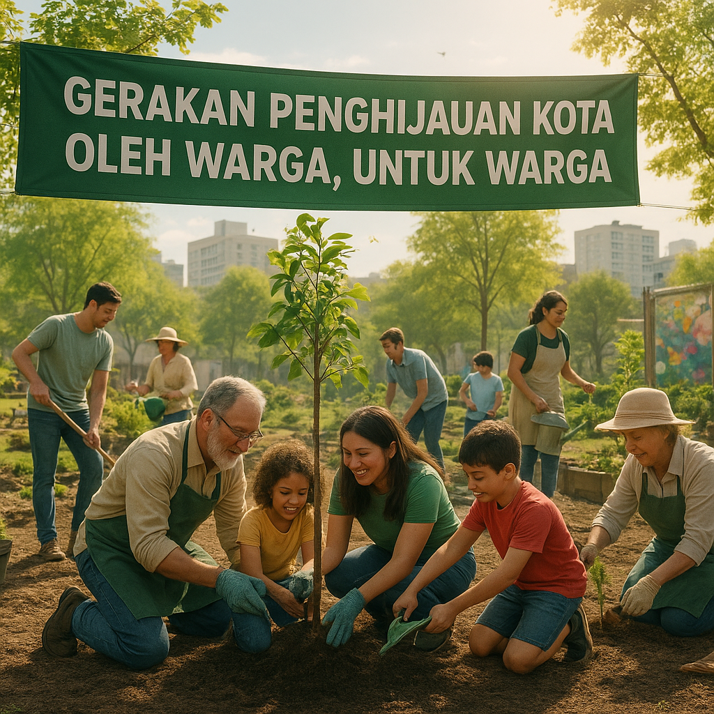 Gerakan Penghijauan Kota oleh Warga, untuk Warga