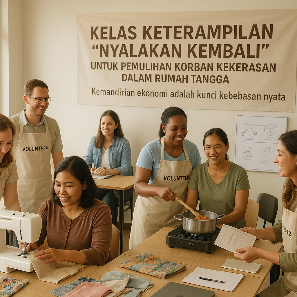 Kelas Keterampilan 'Nyalakan Kembali' untuk Pemulihan Korban Kekerasan dalam Rumah Tangga