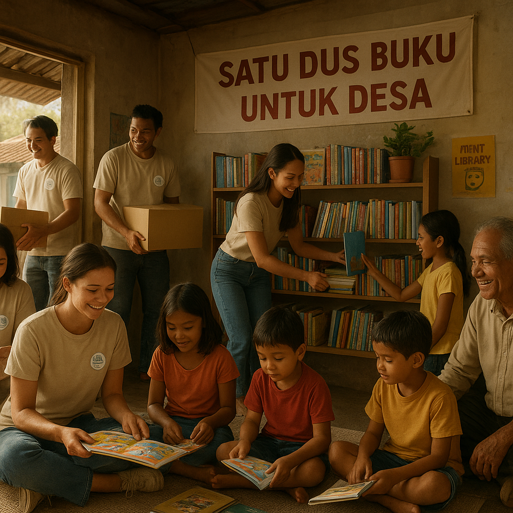 Gerakan "Satu Dus Buku untuk Desa": Isi Perpustakaan Mini yang Sepi Pengunjung dengan Cerita Baru