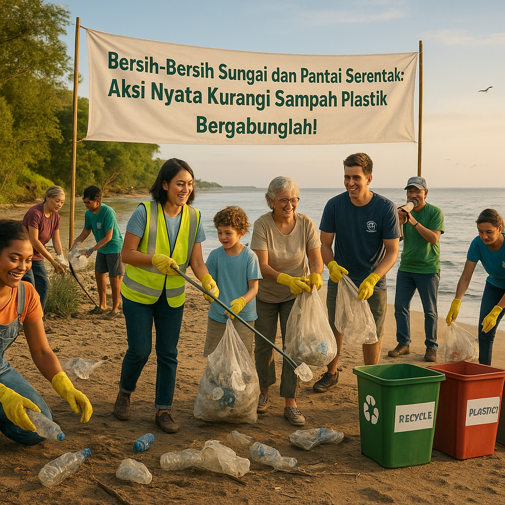 Bersih-Bersih Sungai dan Pantai Serentak: Aksi Nyata Kurangi Sampah Plastik