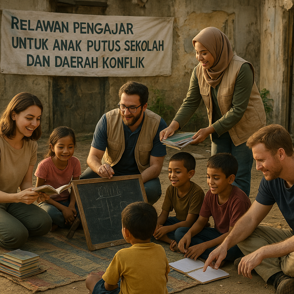 Relawan Pengajar untuk Anak Putus Sekolah dan Daerah Konflik