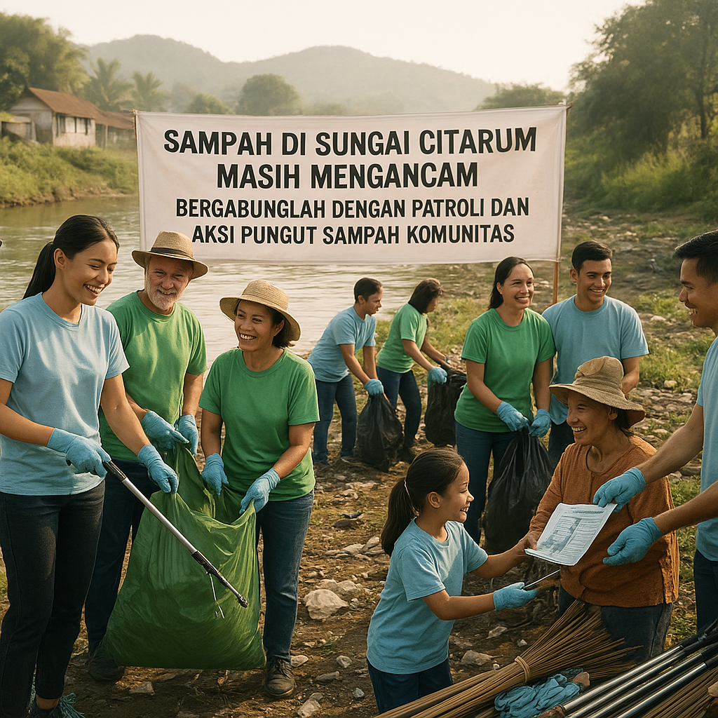 Sampah di Sungai Citarum Masih Mengancam - Bergabunglah dengan Patroli dan Aksi Pungut Sampah Komunitas