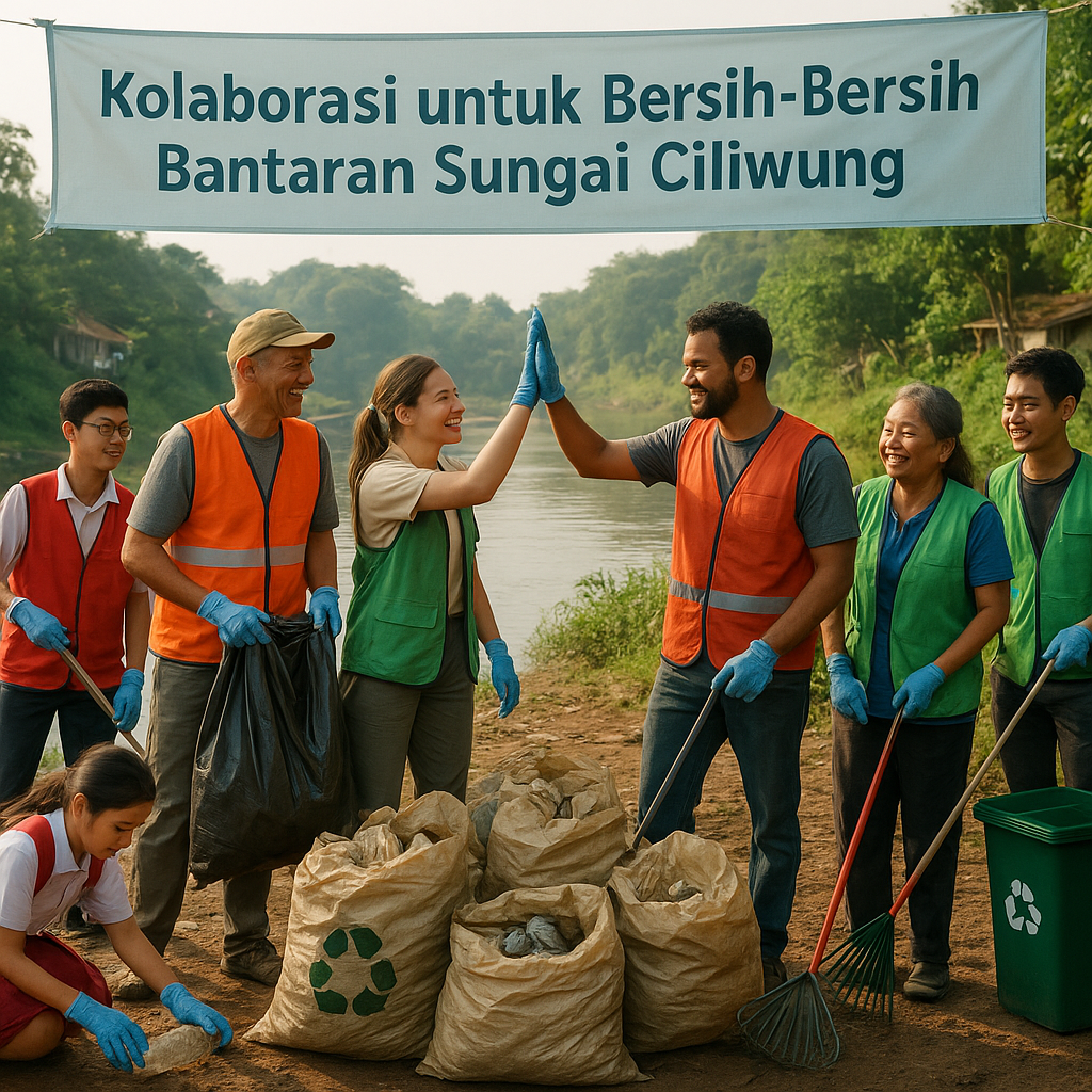 Kolaborasi untuk Bersih-Bersih Bantaran Sungai Ciliwung