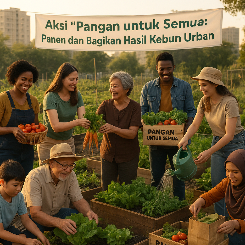 Aksi 'Pangan untuk Semua': Panen dan Bagikan Hasil Kebun Urban