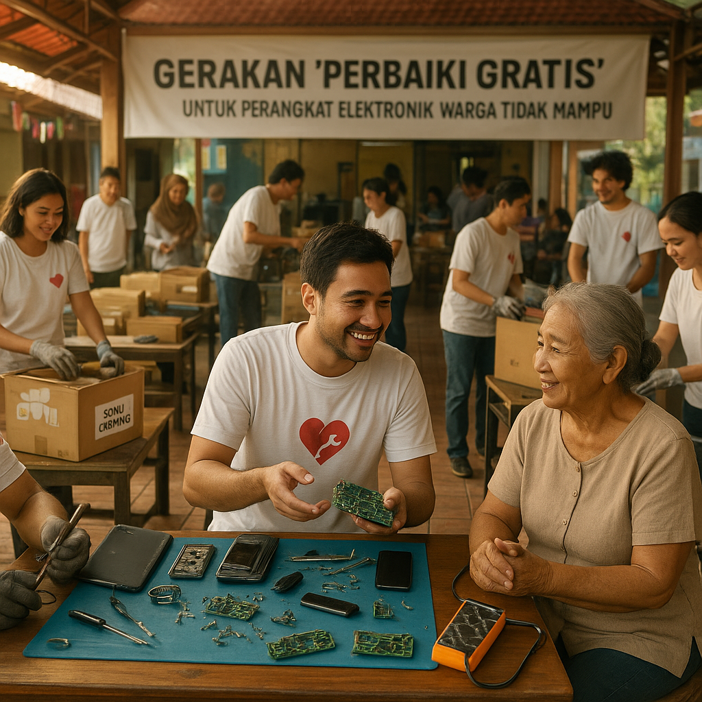 Gerakan 'Perbaiki Gratis' untuk Perangkat Elektronik Warga Tidak Mampu