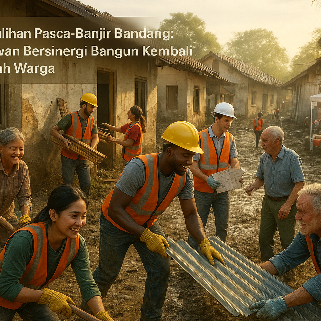 Pemulihan Pasca-Banjir Bandang: Relawan Bersinergi Bangun Kembali Rumah Warga