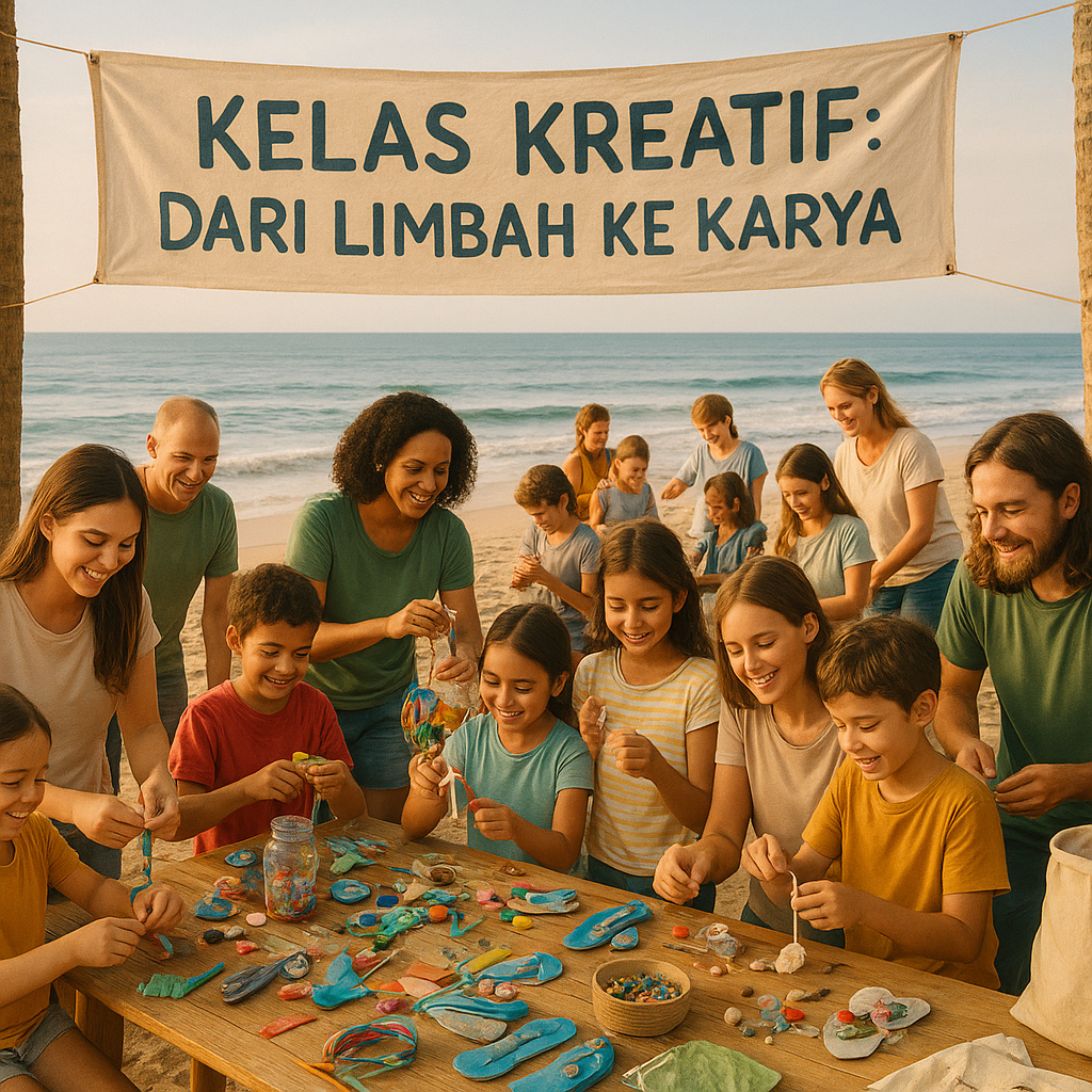Kelas Kreatif "Dari Limbah ke Karya": Ajak Anak-anak Pesisir Olah Sampah Laut Jadi Kerajinan