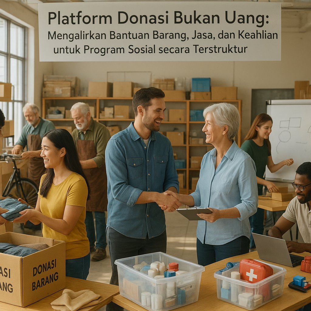 Platform Donasi Bukan Uang: Mengalirkan Bantuan Barang, Jasa, dan Keahlian untuk Program Sosial secara Terstruktur