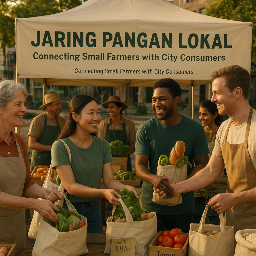 Jaring Pangan Lokal: Koneksi Petani Kecil dengan Konsumen Kota melalui Platform Relawan