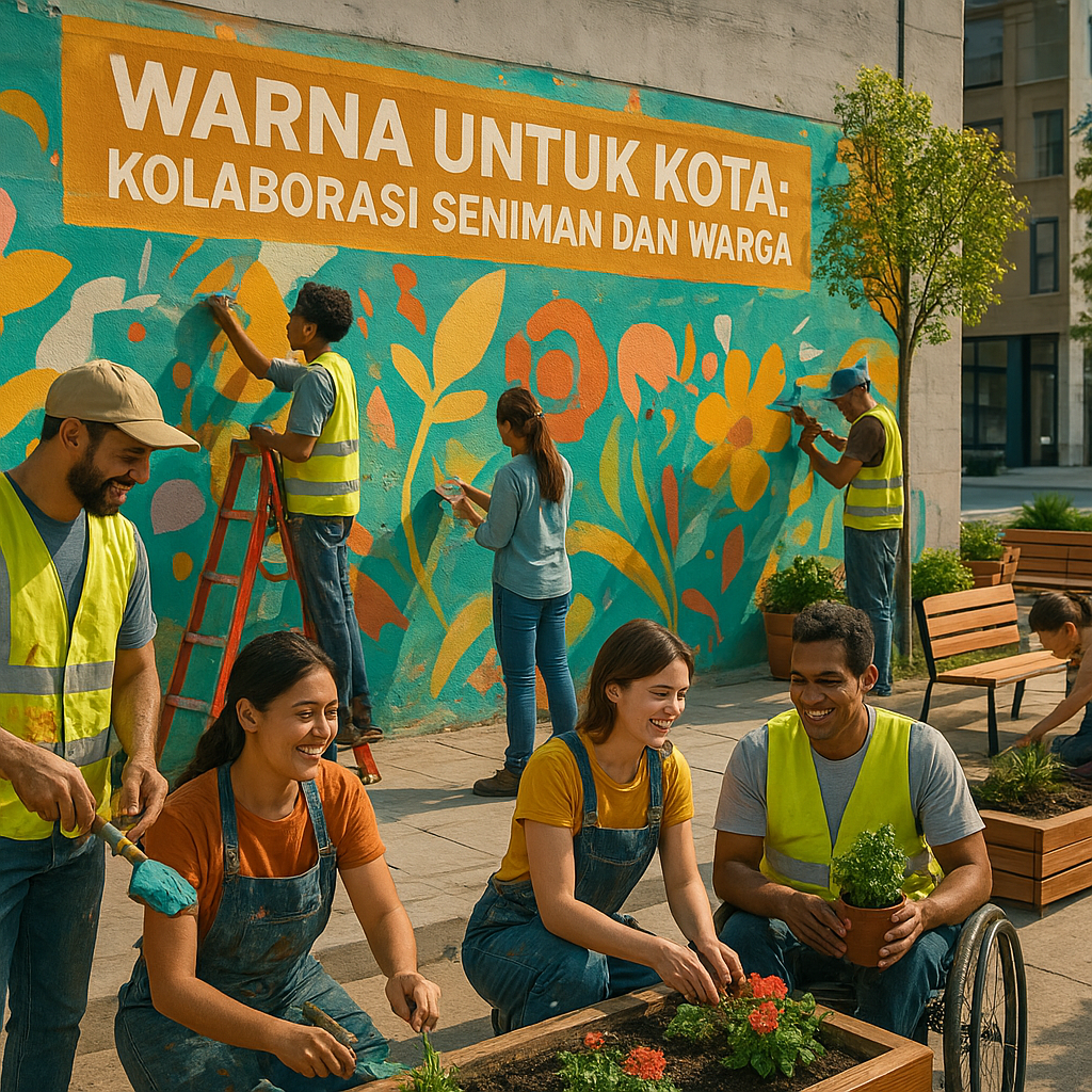 Warna untuk Kota: Kolaborasi Seniman dan Warga Merestorasi Fasilitas Publik yang Terabaikan