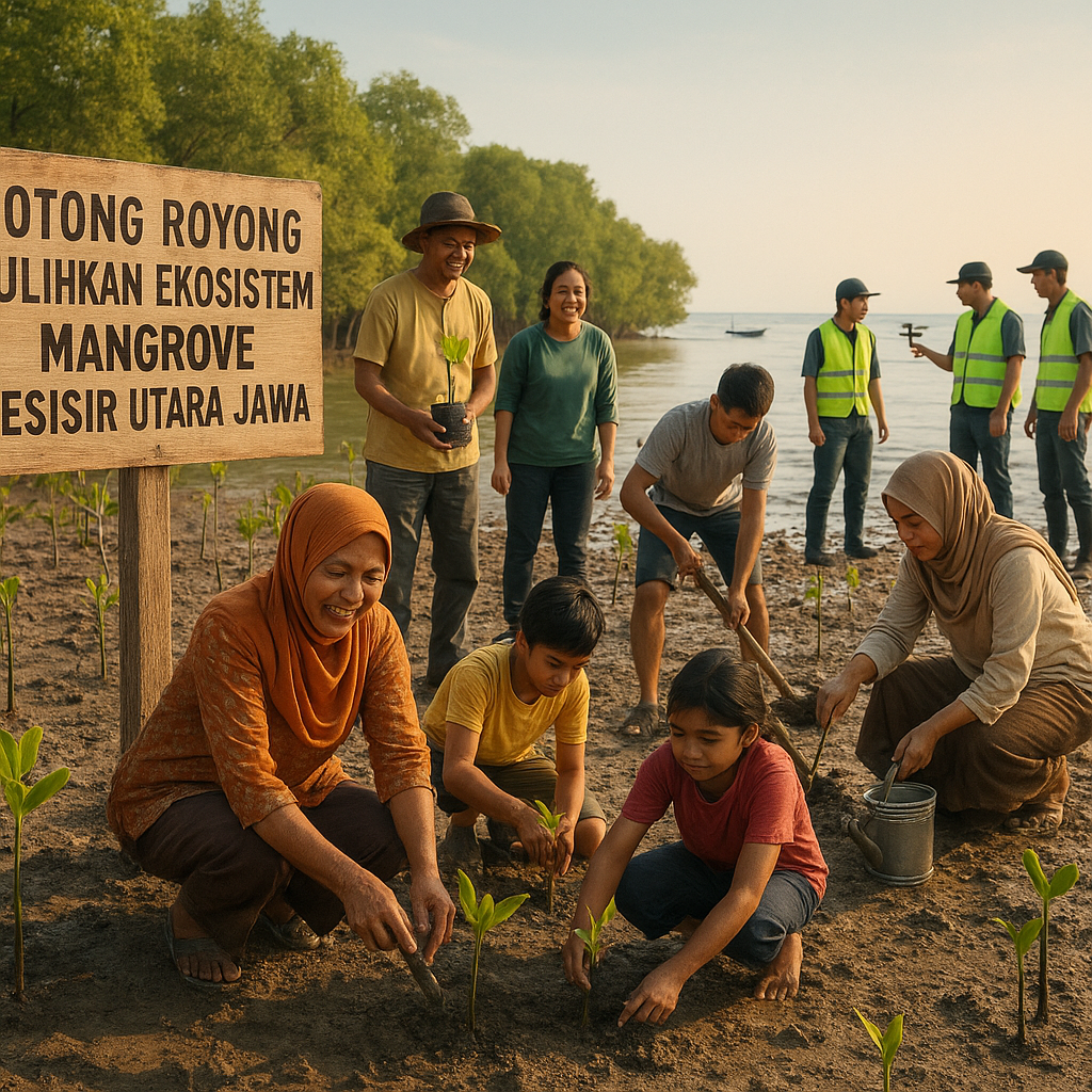 Gotong Royong Pulihkan Ekosistem Mangrove Pesisir Utara Jawa