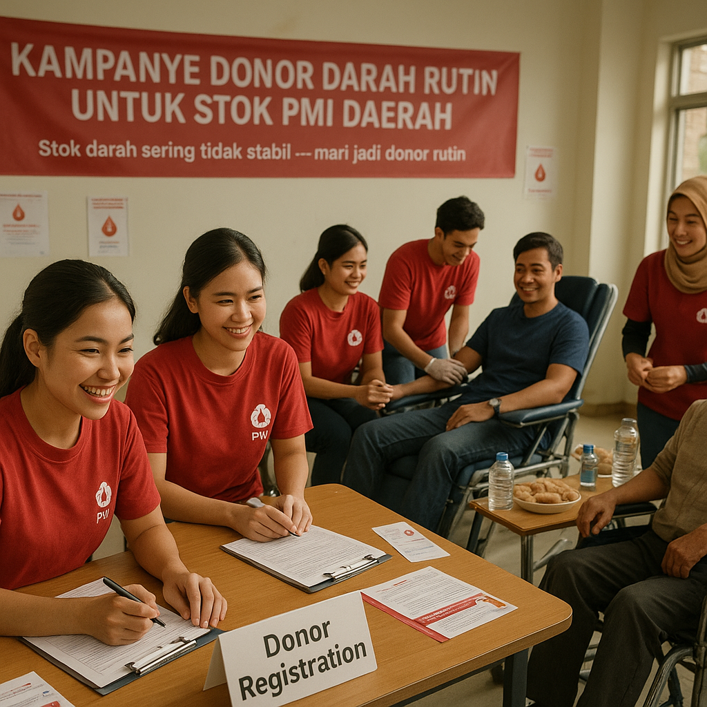 Kampanye Donor Darah Rutin untuk Stok PMI Daerah