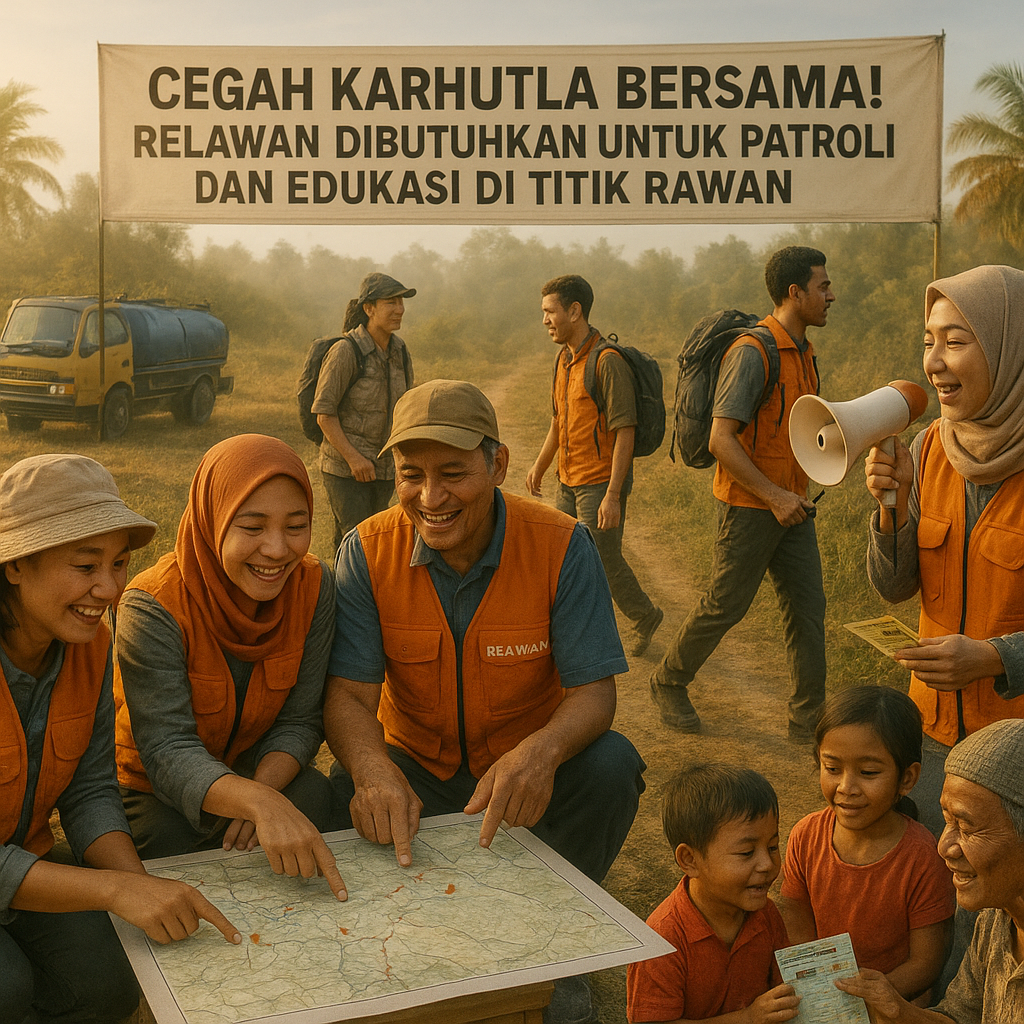 Cegah Karhutla Bersama! Relawan Dibutuhkan untuk Patroli dan Edukasi di Titik Rawan