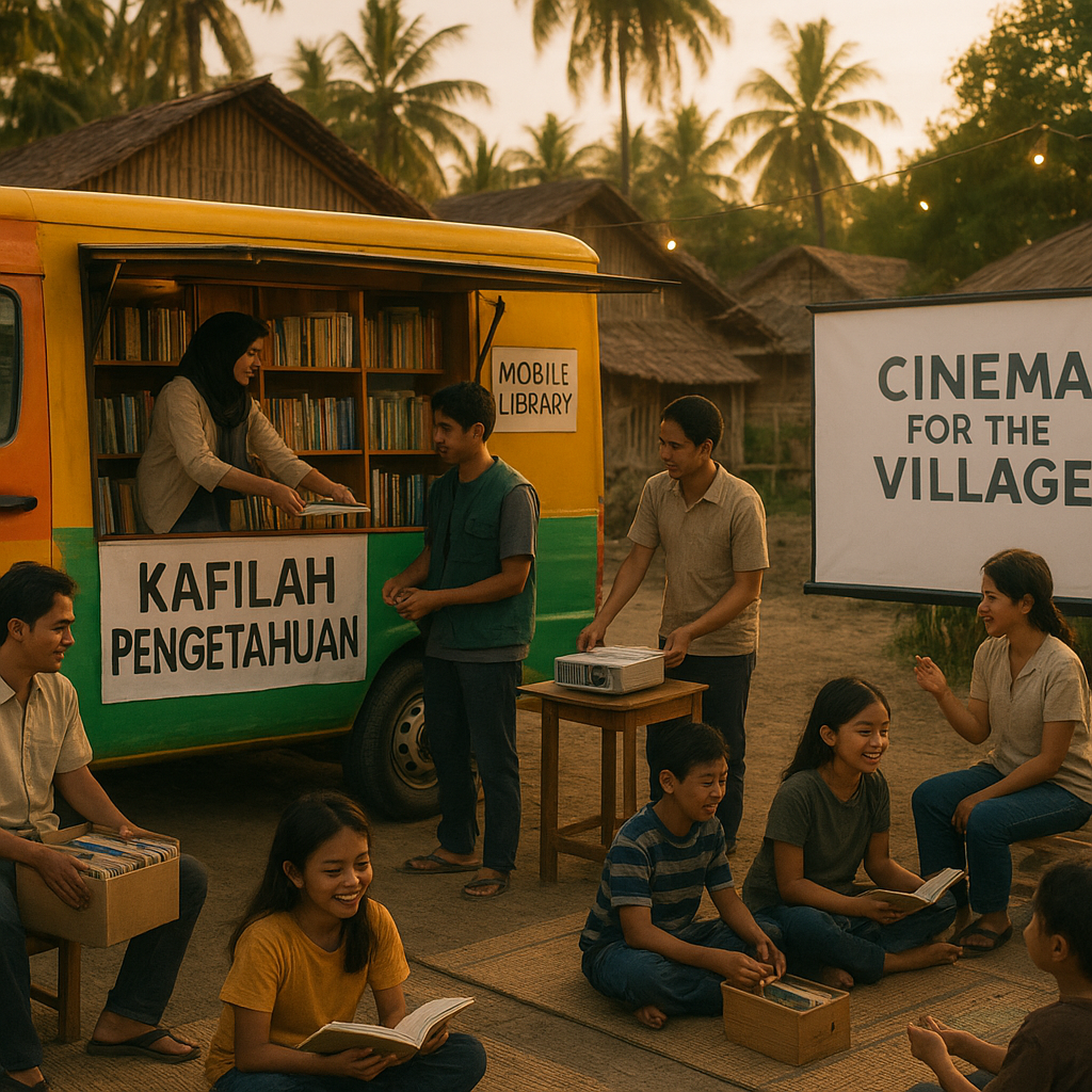 Kafilah Pengetahuan: Mobile Library dan Cinema untuk Desa